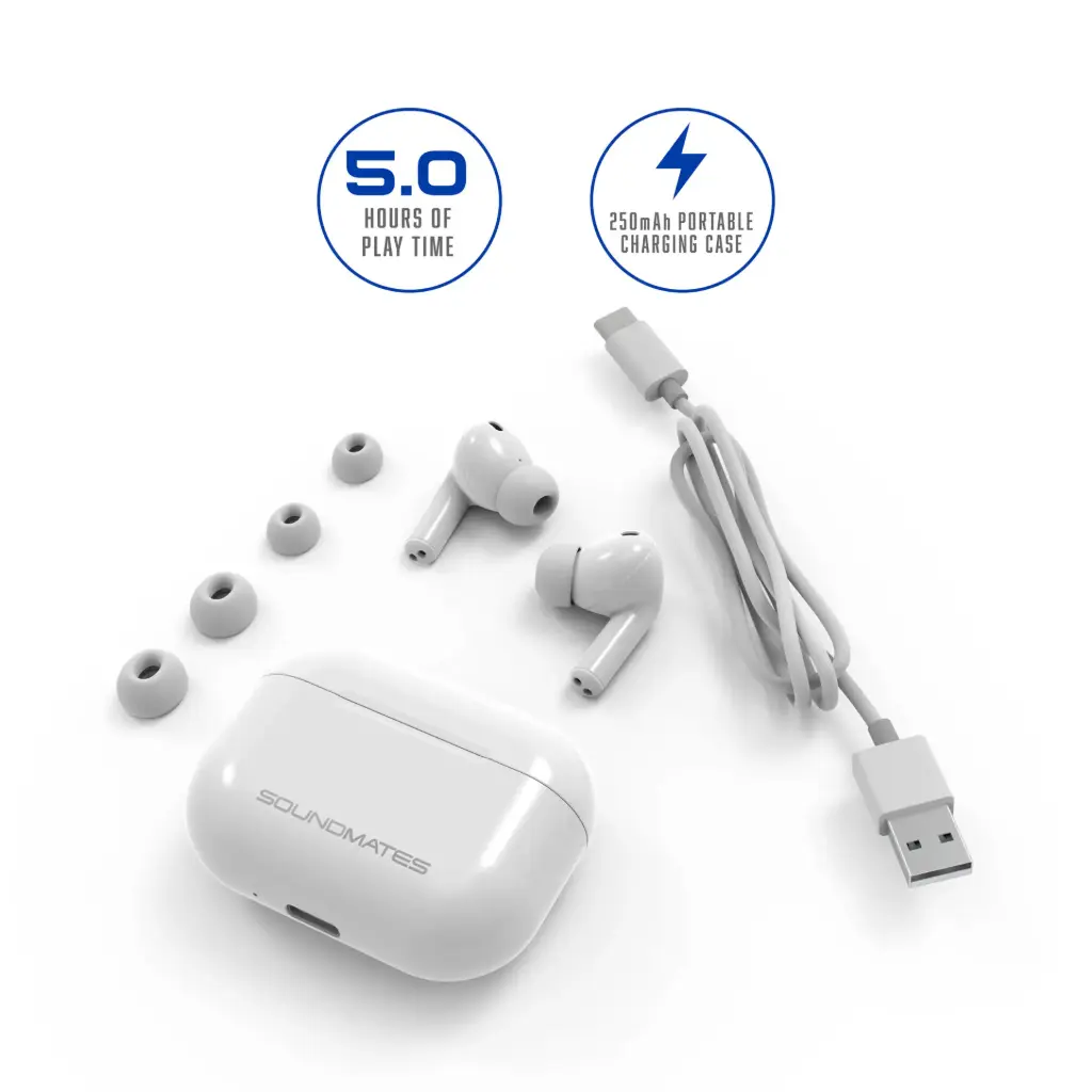 Auriculares Estéreo Inalámbricos Tzumi Soundmates V2 5.0 Con Estuche De Carga Inalámbrica 8048Jcp - Amarillo | 841351180481 TRG186013456
