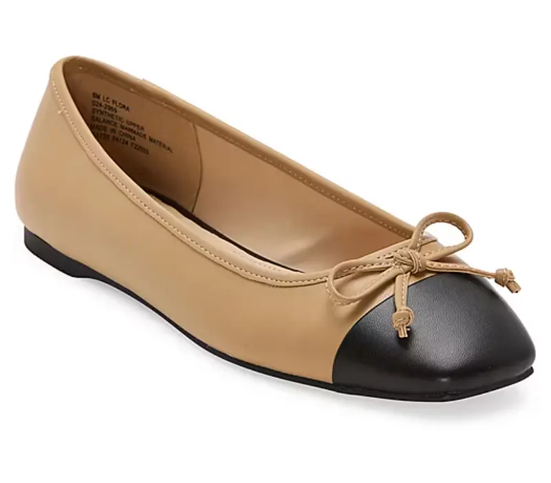 Bailarinas Flora De Liz Claiborne Para Mujer - Crema Negro 7 Ancho | 198272164978 TRG188556263
