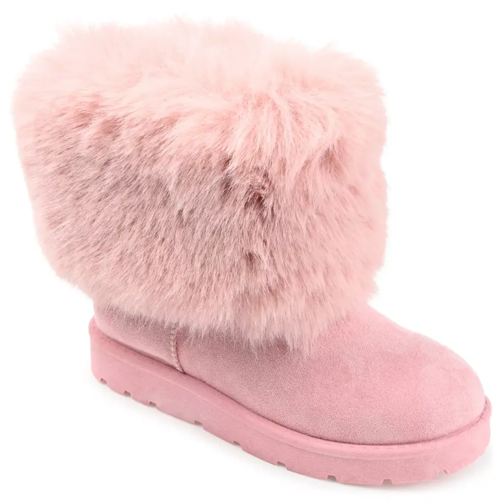 Botas De Invierno De Tacón Plano Shanay Para Mujer De Journee Collection - Rosa 8 1/2 Mediano | TRG185044129