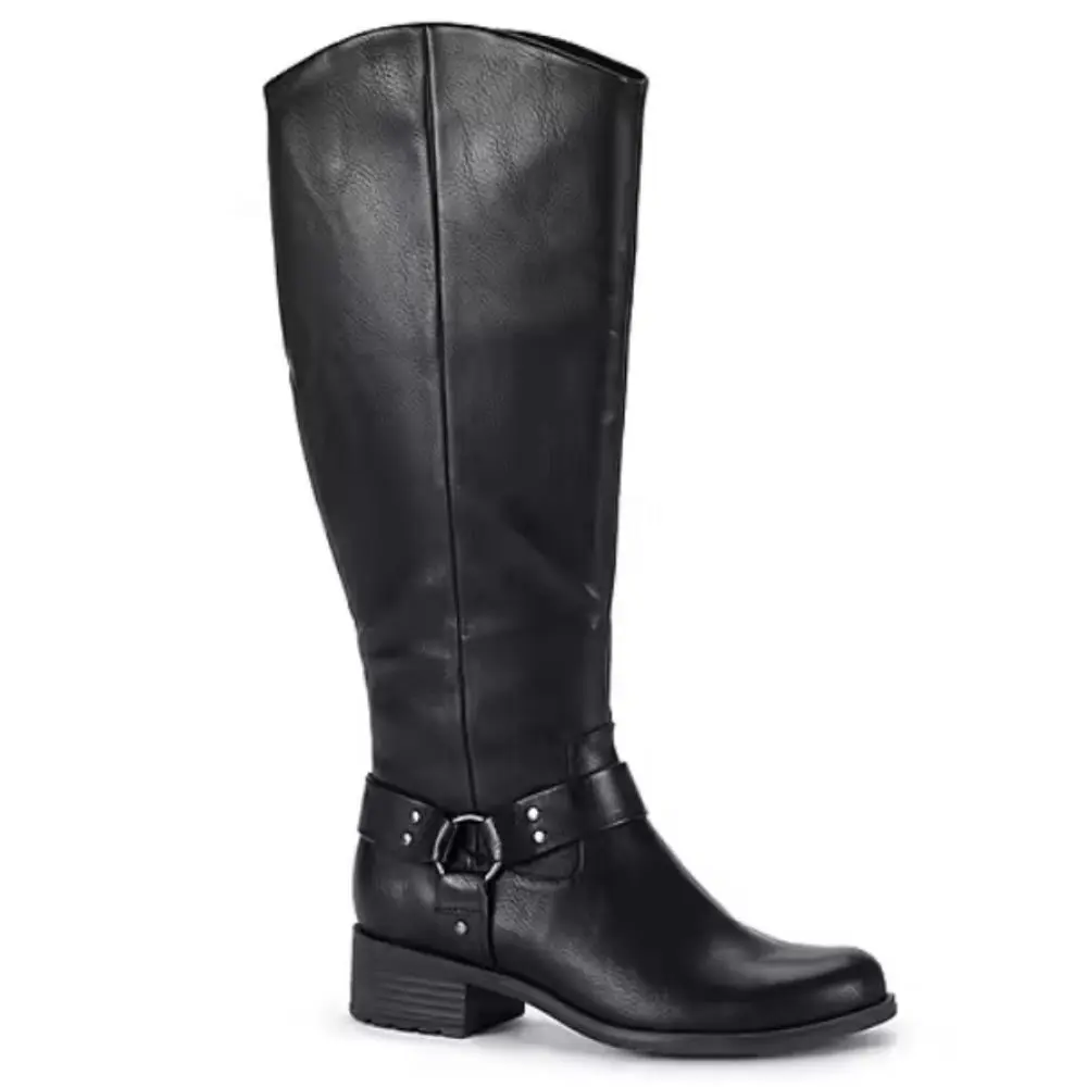 Botas De Montar Con Tacón Apilado Edelle Para Mujer De Frye & Co. - Negro, 8 De Ancho | TRG185044239