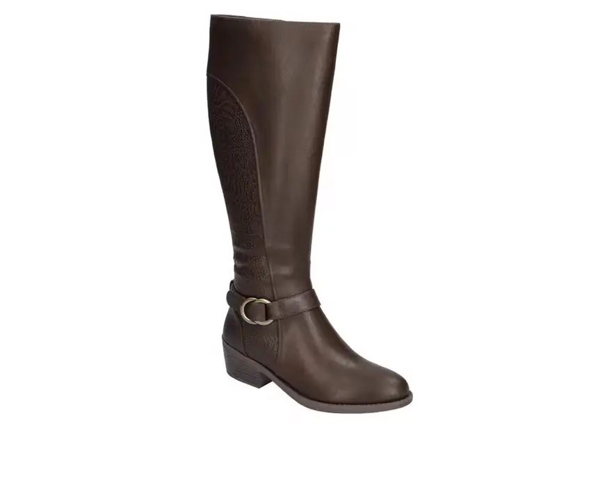 Botas De Montar Easy Street Luella Plus Para Mujer, Con Tacón De Pantorrilla Ancha Y Plataforma - Marrón 6 Ancho | TRG180841570