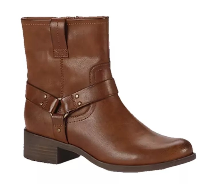 Botas De Moto De Tacón Plano Elodie Para Mujer De Frye And Co. - Marrón Cepillado, Talla 8 Mediana | 718987085711 TRG188361932