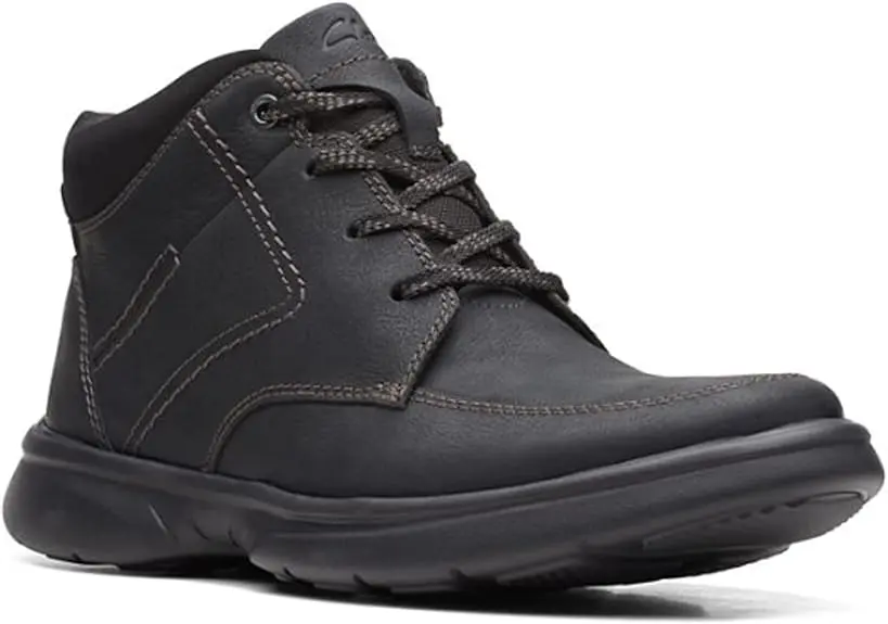 Botas De Tacón Plano Con Cordones Bradley De Clarks Of England Para Hombre - Negro 9 Ancho | TRG185053037