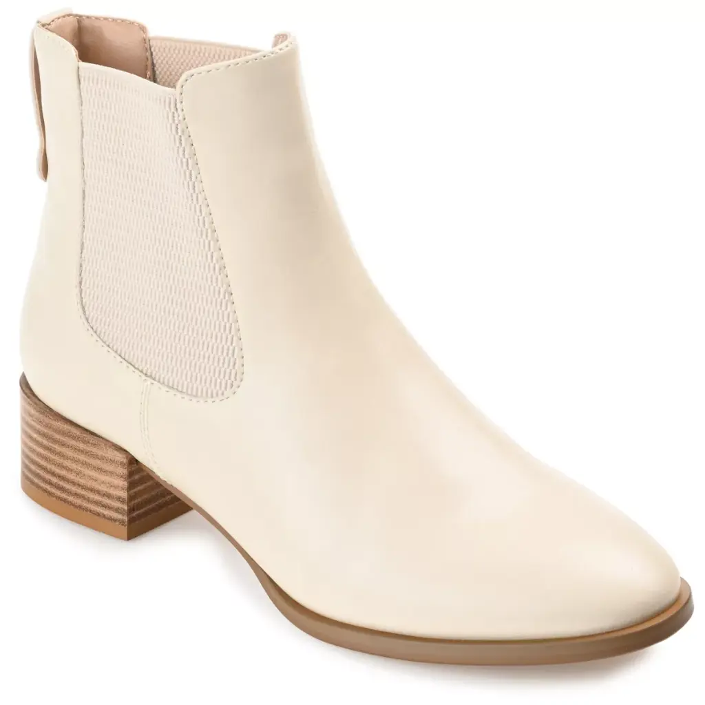Botines De Tacón Apilado Chayse Para Mujer De La Colección Journee - Blanco Rojo 7 Mediano | TRG191574843