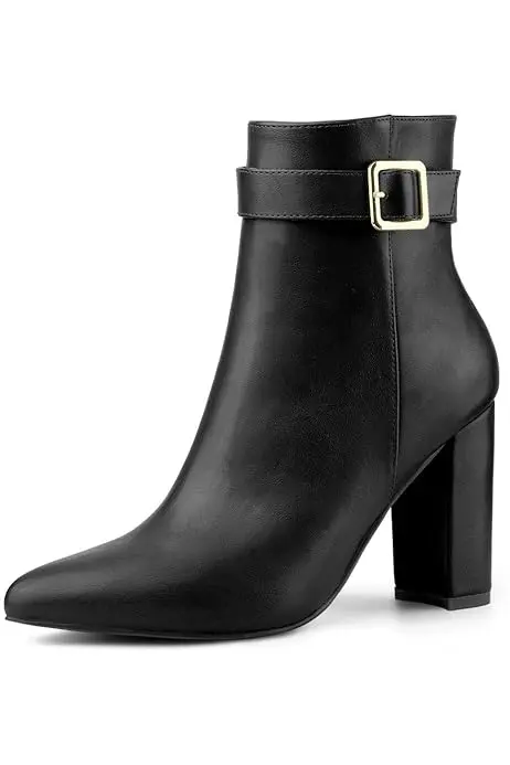 Botines De Tacón Apilado Unflorin-J Para Mujer De Unisa - Negro Blk01 8 1/2 Mediano | TRG192805565