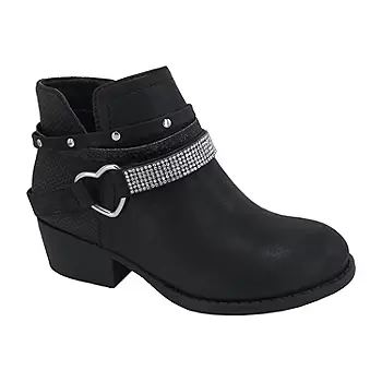 Botines De Tacón Plano Orleans Para Niñas Pequeñas Y Grandes - Negro 13 Mediano | 885044280843 TRG187862648