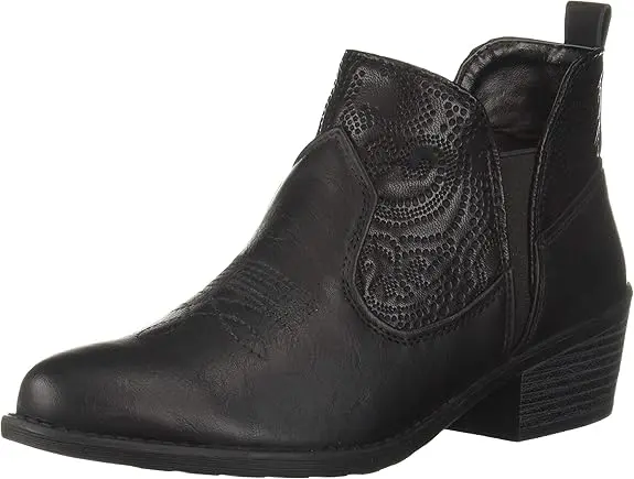 Botines Easy Street Legend De Tacón Cuadrado Para Mujer - Negro 10 Ancho | TRG192763101