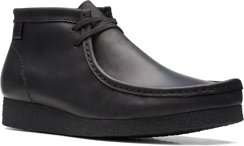 Clarks Of England Clarks Botas Chukka De Tacón Plano Shacre Para Hombre - Negro 10 1/2 Ancho | 889303340200 TRG187799151