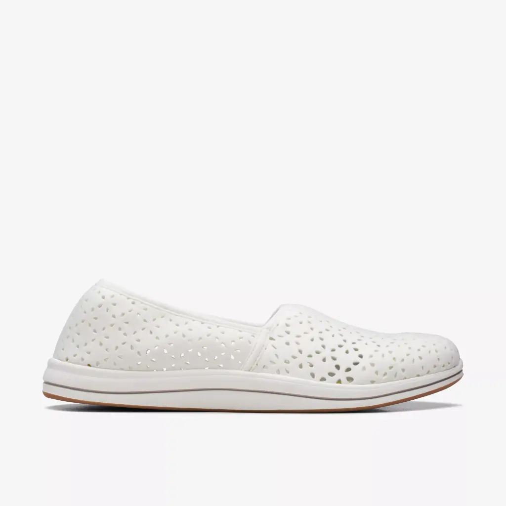 Clarks Of England Clarks Breeze Emily Slip-On Zapato Para Mujer - Blanco 7 1/2 Mediano | TRG191580760