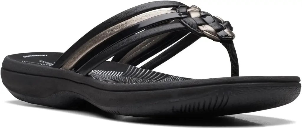Clarks Of England Clarks Cloudsteppers Breeze Coral Chanclas Para Mujer - Negro Combinado 8 Mediano | TRG188189700