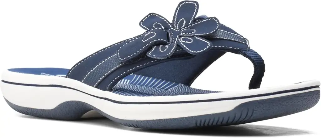 Clarks Of England Clarks Cloudsteppers Brinkley Flora Chanclas Para Mujer - Azul Marino 12 Mediano | 889304702175 TRG188381634