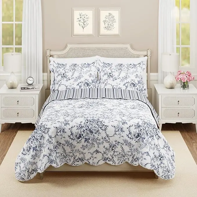 Colcha de algodón Laurel Manor Toile Garden - Individual | 734737250048 TRG180233191