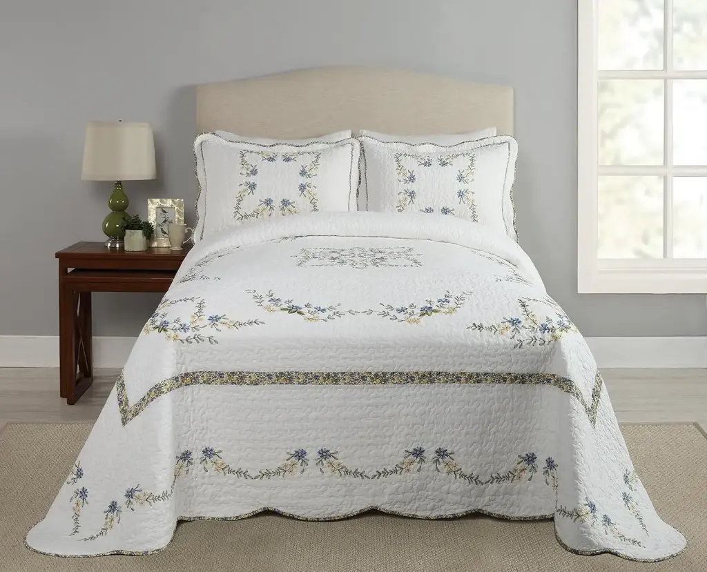 Cubrecama Moderno Heirloom Heather Blanco - Completo | 41808712146 TRG174058673