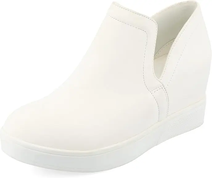 Journee Collections - Zapatillas De Cuña Cardi Para Mujer - Blanco, Talla 6 1/2 M | 52574737684 TRG187860992