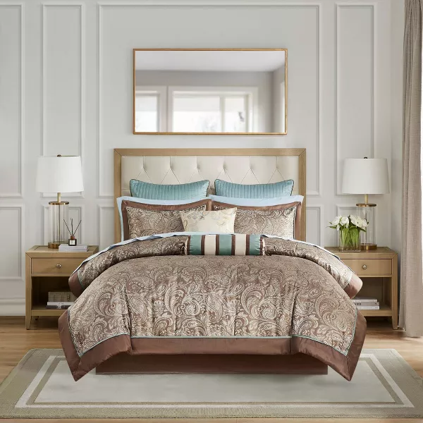 Juego De Cama Madison Park 12P Kg Cmft - Azul Azul - King | 675716319977 TRG180292611