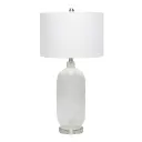 Lámpara De Mesa Clásica Argyle Blanca Con Pantalla De Tela Lalia Home Lht-5008-Wh | 810241029094