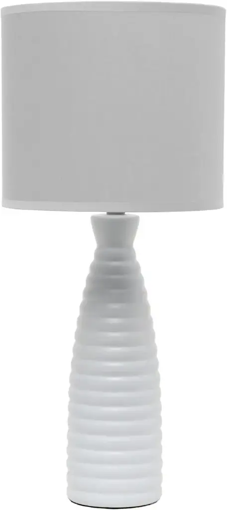 Lámpara De Mesa De Cerámica Alsace Bottle, Marca Nacional, Diseño Simple, Lt2076-Blk, Gris | 810052824734 TRG189589629