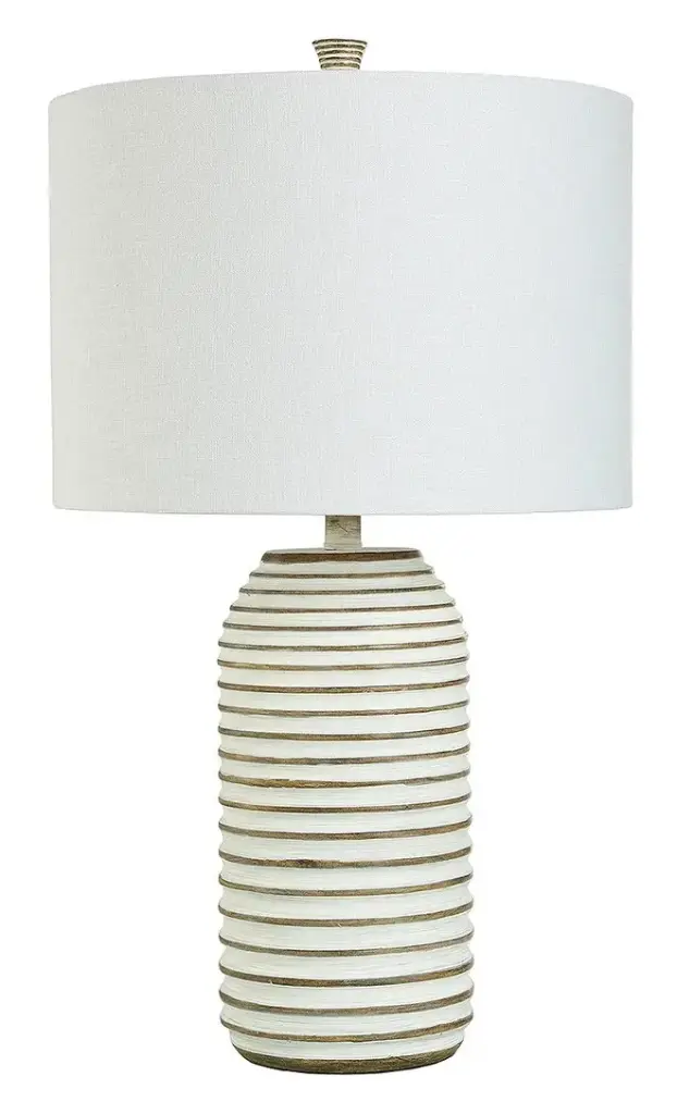 Lámpara De Mesa De Madera Lavada Blanca Collective Design By Stylecraft Tl211503Jcds - Blanca | 720354304332 TRG188376811