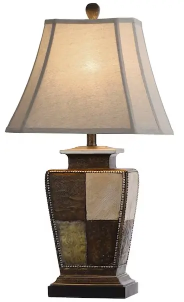 Lámpara De Mesa Style Craft L33189Ds Austin - Acabado En Bronce, Crema Y Pan De Oro - Tela Color Topo | 720354067312 TRG189219067