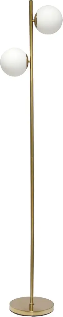 Lámpara De Pie De Metal Con Forma De Árbol Y Globo De Cristal De All The Rages, Diseño Simple, Lf1044-Bsn - Níquel Cepillado | 810052827858 TRG187470056