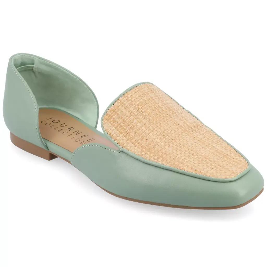 Mocasines Con Punta Cuadrada Kennza Para Mujer De Journee Collection - Sage 11 Medium | TRG192805490