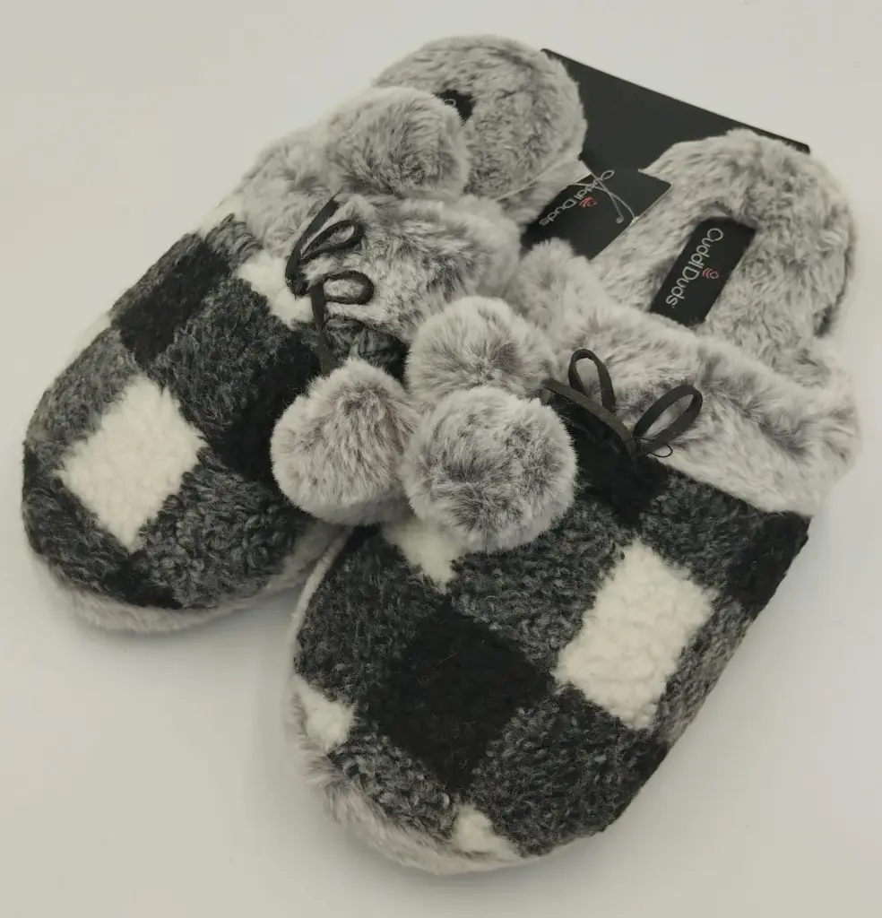 Pantuflas Cuddl Duds Para Mujer - Negro, Extra Grande | TRG188203557