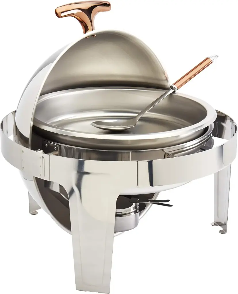 Plato Para Calentar Dinamarca Con Tapa Enrollable De 6.3 Cuartos - Plateado, Tamaño Único | 48552609104 48552609104