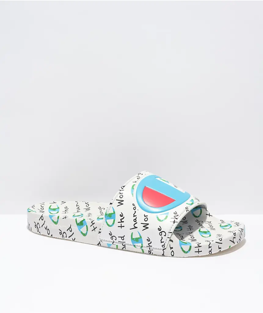 Sandalias Champion Mega Happy Slide Para Mujer - Blanco Silverstone 7 Mediano | 196382017313 TRG188556552