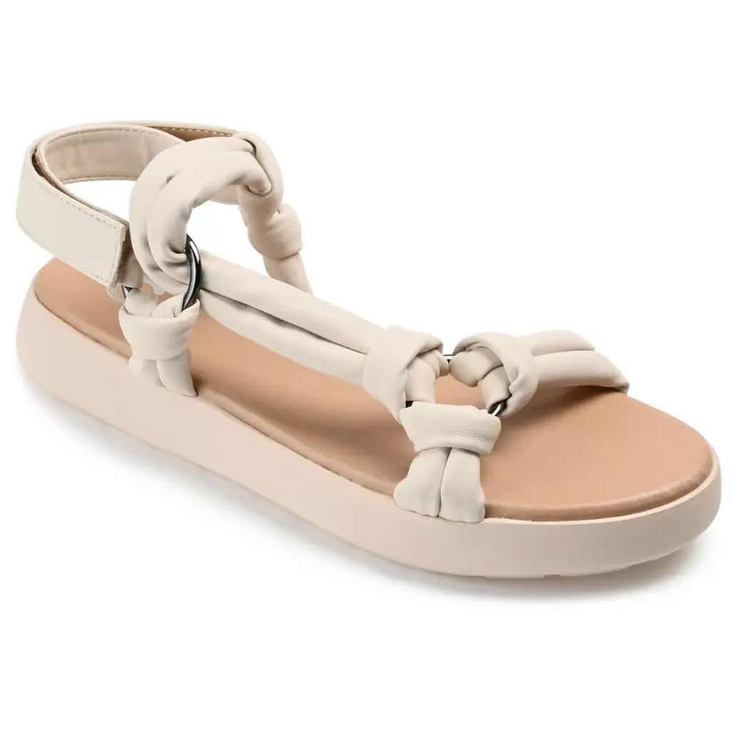Sandalias Con Tiras Marri Para Mujer De La Colección Journee - Blanco Rojo 7 1/2 Mediano | TRG192804491