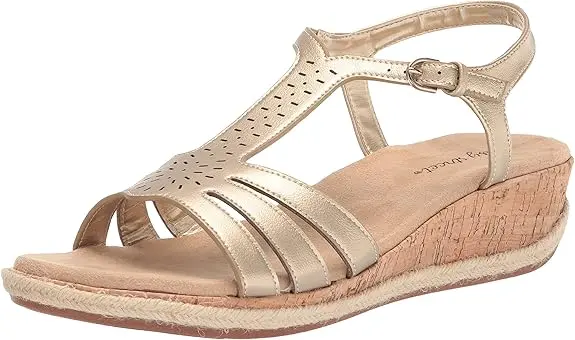Sandalias De Cuña Dorinda Para Mujer De Easy Street - Dorado 7 1/2 Mediano | 193073998234 TRG187602728