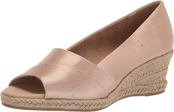 Sandalias De Cuña Jasper Para Mujer De Easy Street - Seda Tailandesa Natural 9 Ancho | 196371196784 TRG188552778