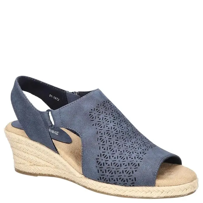 Sandalias De Cuña Serena Para Mujer De Easy Street - Azul Marino 9 Mediano | 196371513901 TRG187799399