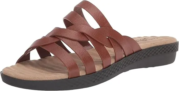 Sandalias De Cuña Sheri Para Mujer De Easy Street - Cognac 9 Ancho | 193073961757 TRG187602868