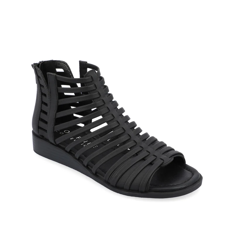 Sandalias De Gladiador Delilah Para Mujer De La Colección Journee - Negro, 12 Ancho | 194593632271 TRG187855862