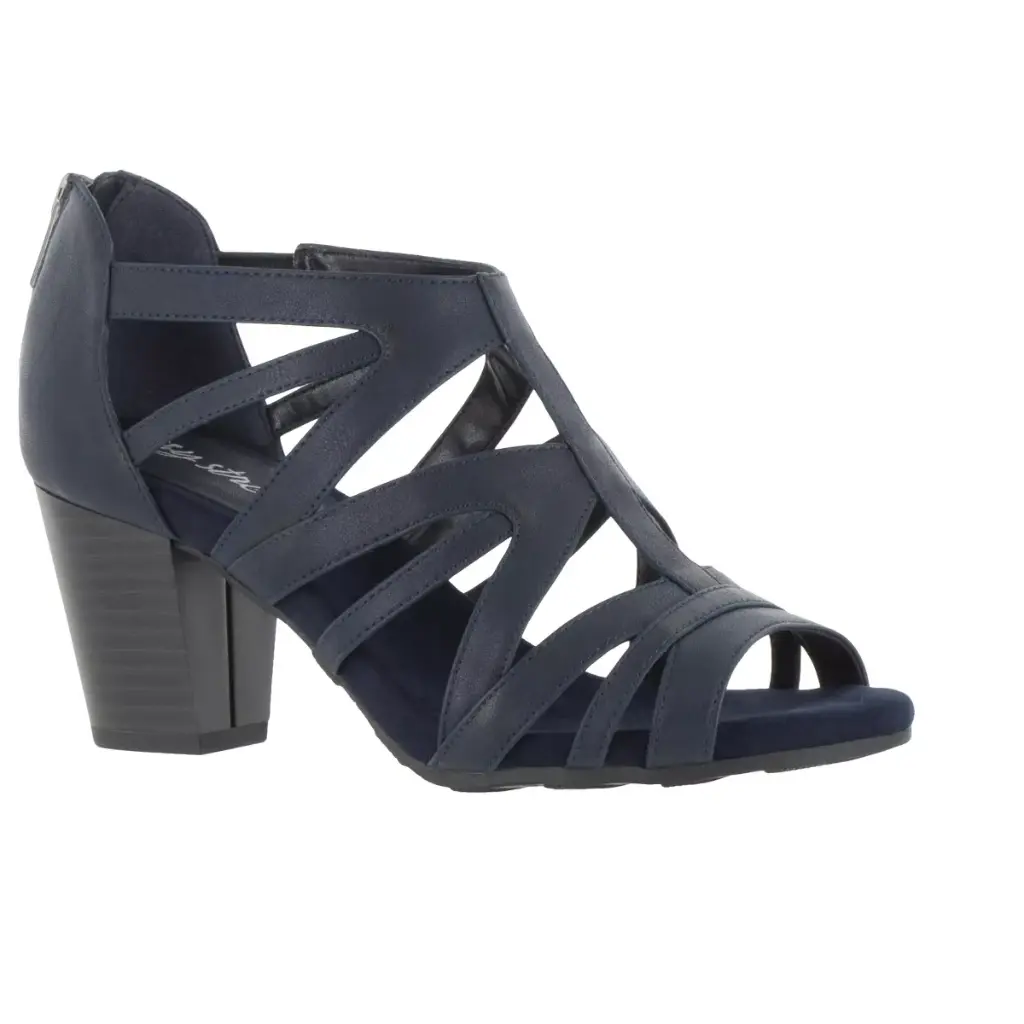 Sandalias De Tacón Amaze Para Mujer De Easy Street - Azul Marino 7 Mediano | 885660971422 TRG188552729