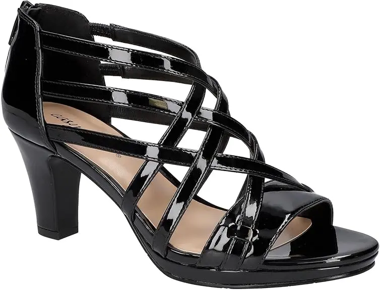 Sandalias De Tacón Con Diseño De Abeja Easy Street Para Mujer - Charol Negro 5 1/2 Mediano | 196371461387 TRG188556716
