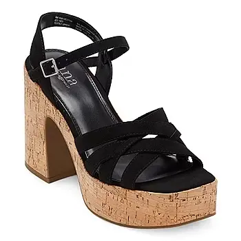 Sandalias De Tacón Heston Para Mujer A.N.A - Negro 5 Mediano | TRG191575054
