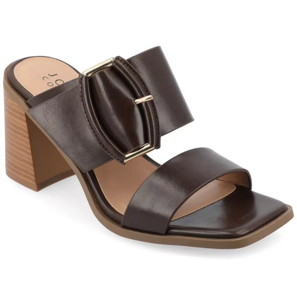 Sandalias De Tacón Junie Para Mujer De La Colección Journee - Marrón 9 Mediano | 194379839306 TRG188376964