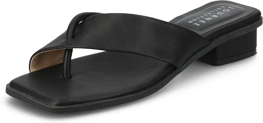 Sandalias De Tacón Mina Para Mujer De La Colección Journee - Negro 9 1/2 Mediano | 194593736603 TRG188381746