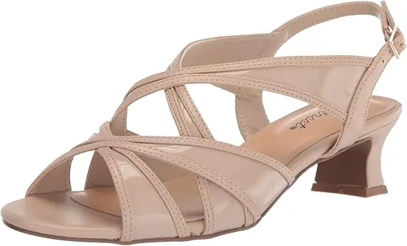Sandalias De Tacón Tristen Para Mujer De Easy Street - Nude Natural 9 1/2 Ancho | TRG192764397