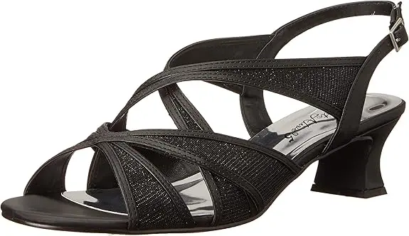 Sandalias De Tacón Tristen Para Mujer De Easy Street - Satén Negro Negro 11 Mediano | 193073874293 TRG187797156