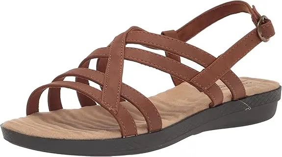 Sandalias Easy Street Con Tiras De Lobo Para Mujer - Tan 7 Mediano | 196371260249 TRG187861392