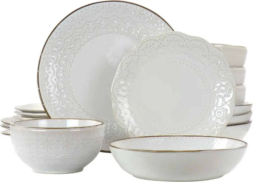 Vajilla Elama Countess De Gres De 16 Piezas 975115523M - Blanco | 840191200830 TRG181713087