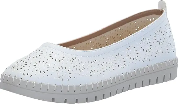 Zapato Sin Cordones Nitza De Easy Street Para Mujer - Blanco 8 Mediano | 196371567386 TRG188575402