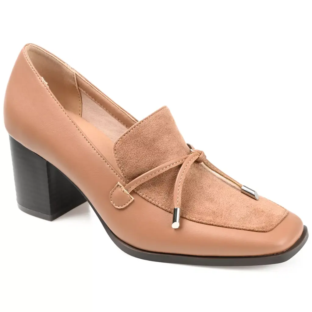 Zapatos De Tacón Apilado Crawford Para Mujer De La Colección Journee - Taupe, 6 1/2 M | TRG192807454