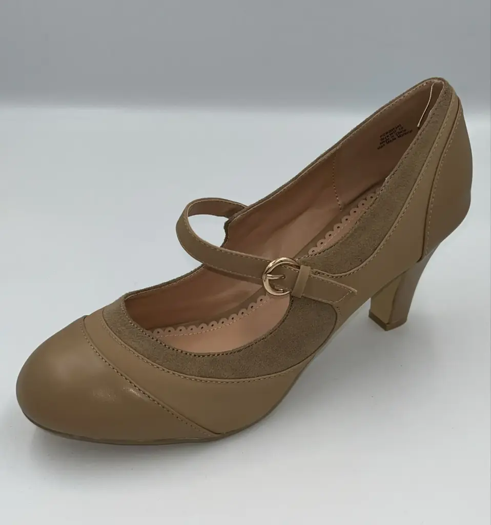 Zapatos De Tacón Cónico Siri Para Mujer De La Colección Journee - Tan 12 Ancho | 194593638648 TRG187798933