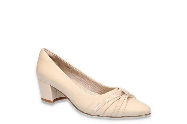 Zapatos De Tacón Cuadrado Con Punta Puntiaguda Millie De Easy Street Para Mujer - Nude 8 1/2 Mediano | 196371156498 TRG188377003
