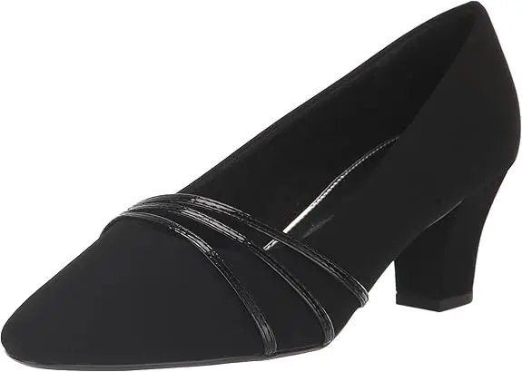 Zapatos De Tacón Cuadrado Cristiny Para Mujer De Easy Street - Negro Lamy 7 1/2 Extra Ancho | 196371363629 TRG188552155