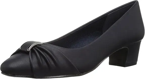 Zapatos De Tacón Cuadrado Eloise Para Mujer De Easy Street - Azul Marino, 6 1/2 Extra Anchos | TRG192763087