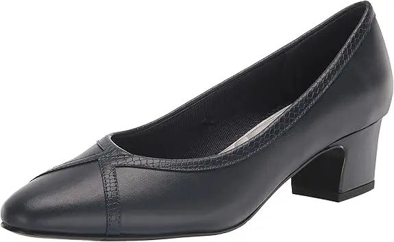 Zapatos De Tacón Cuadrado Myrtle Para Mujer De Easy Street - Azul Marino 8 1/2 Mediano | 196371060672 TRG188371847